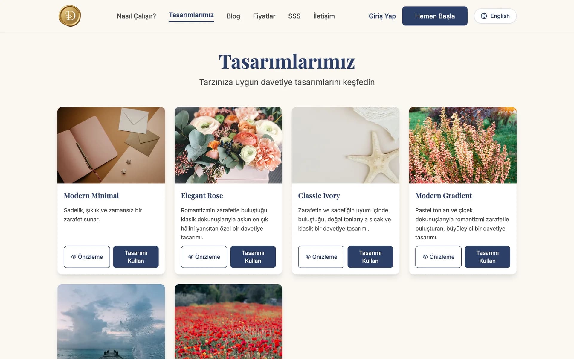 Davetiye tasarımları