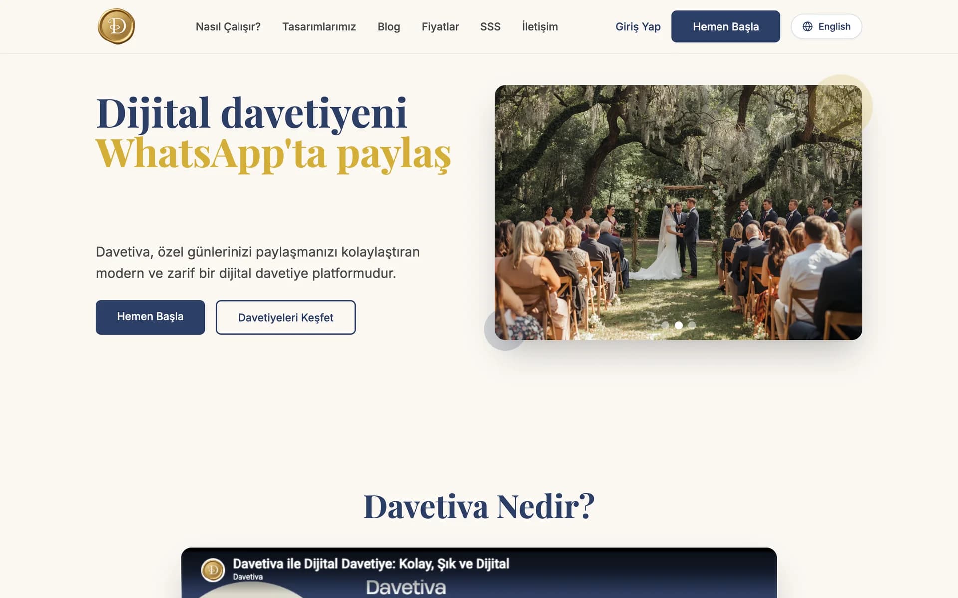 Davetiva ana sayfası