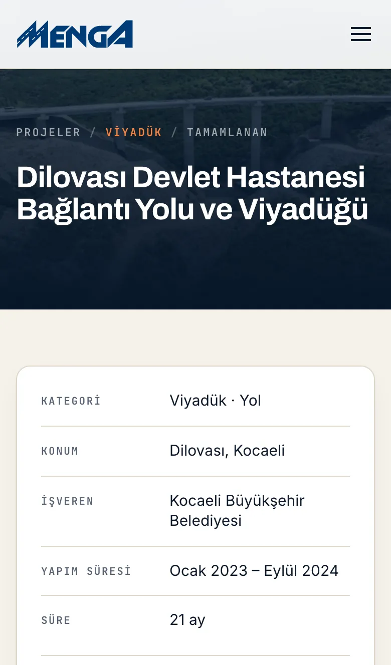 Proje künyesi, telefonda