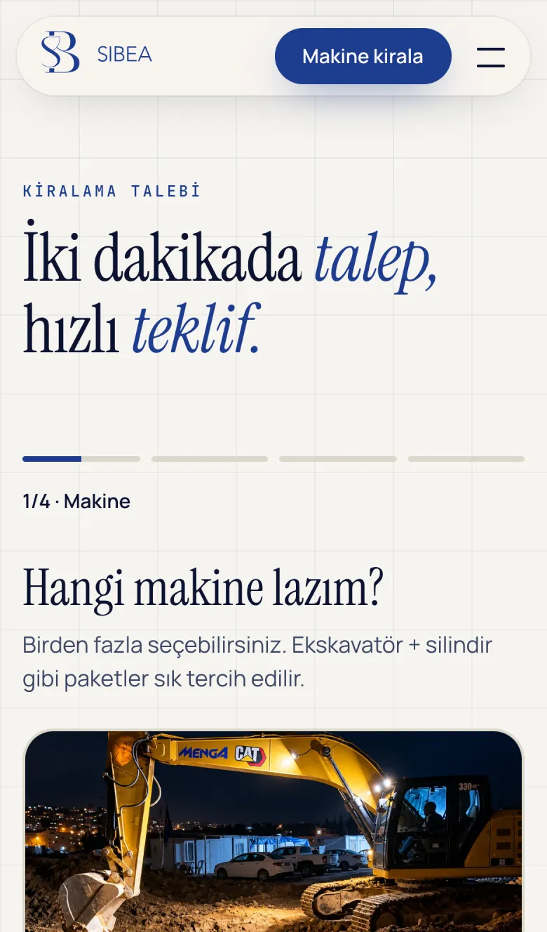 Kiralama talebi, telefonda