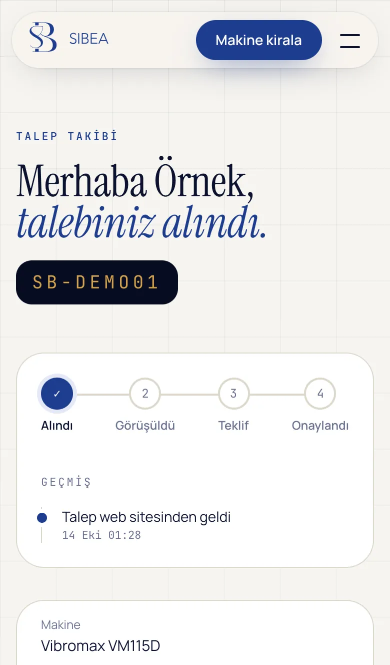 Talep takibi, telefonda